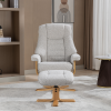 Sardinia Recliner Chair & Footstool in Greige